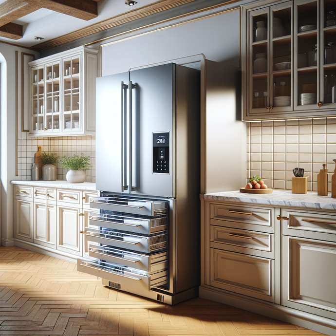 Refrigerators equipped with adjustable temperature drawers