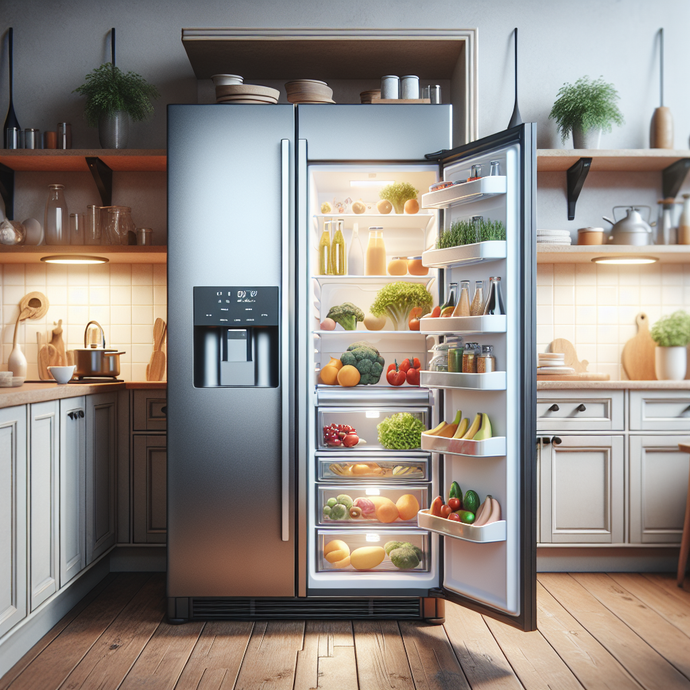 Refrigerators with fresh and frozen food compartments