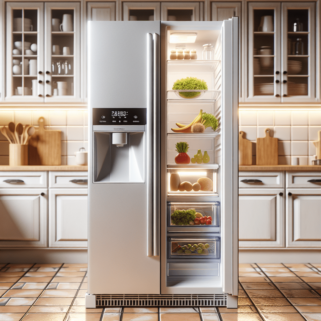 Refrigerators with fresh and frozen food compartments