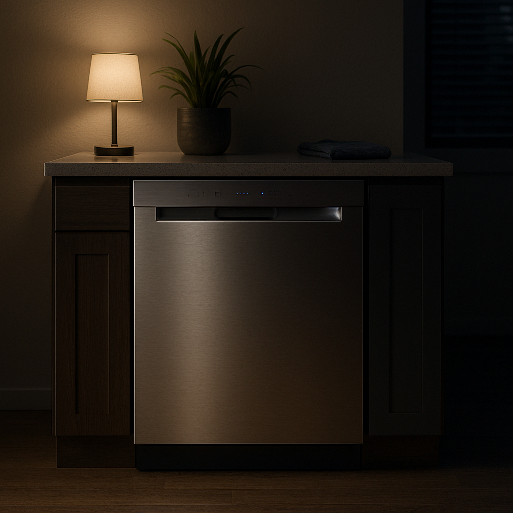 Dishwashers with silent washing functions for nighttime use