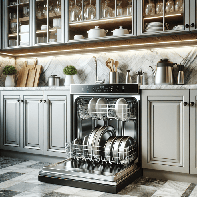 Dishwashers with wash cycles for large pots and pans
