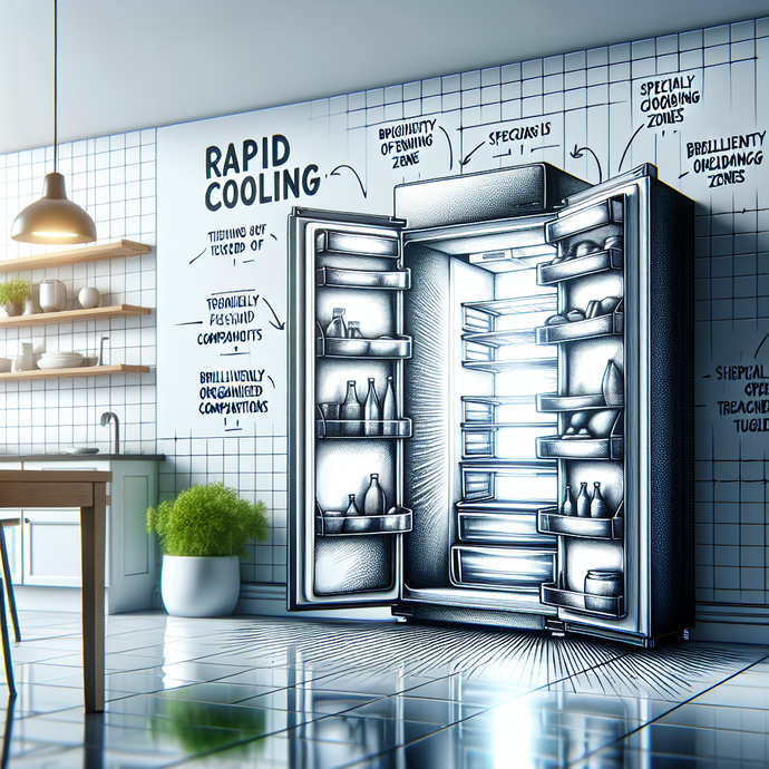 Refrigerators with rapid cooling zones