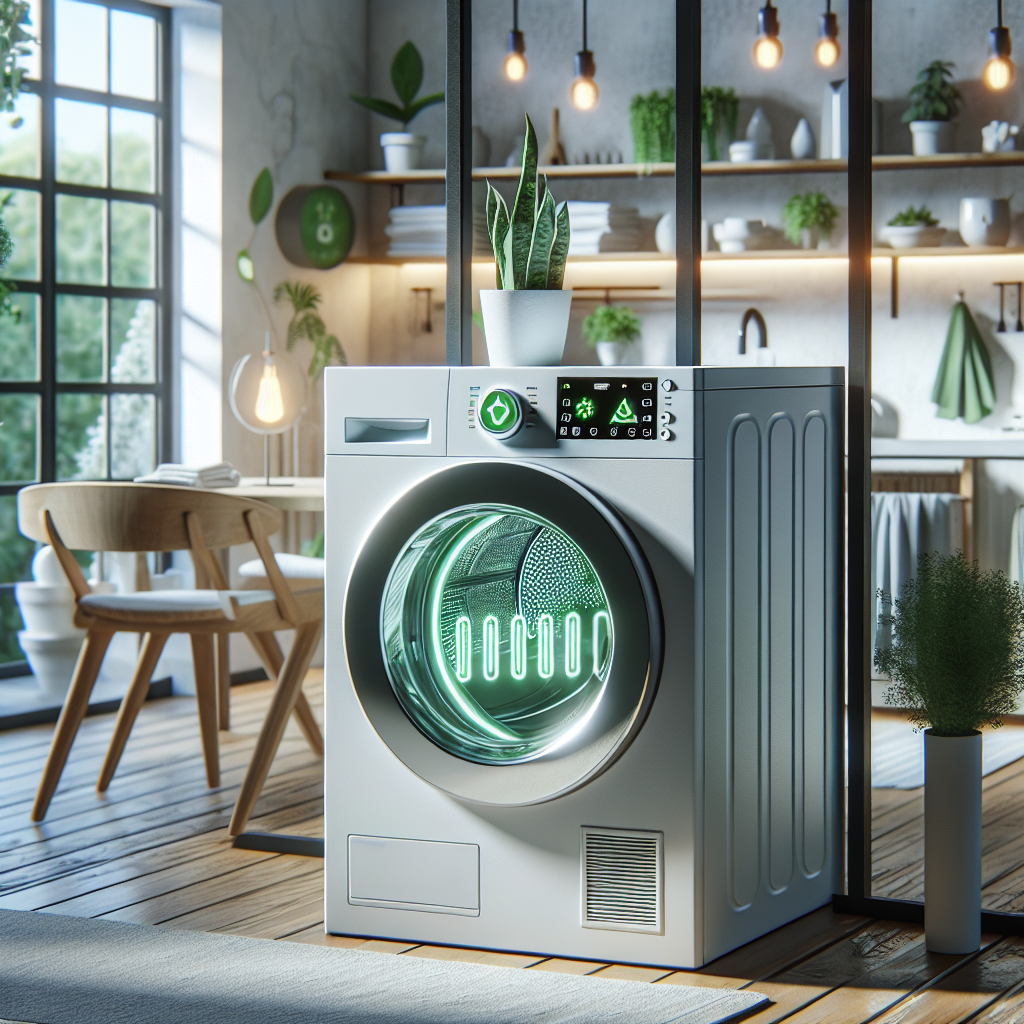 Sèche-linge avec cycles écologiques pour réduire l'empreinte carbone