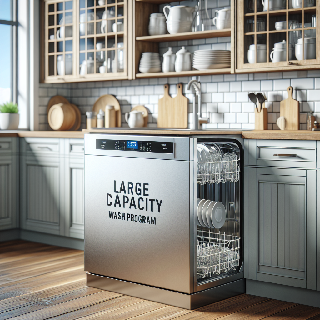 Dishwashers with large capacity wash programs