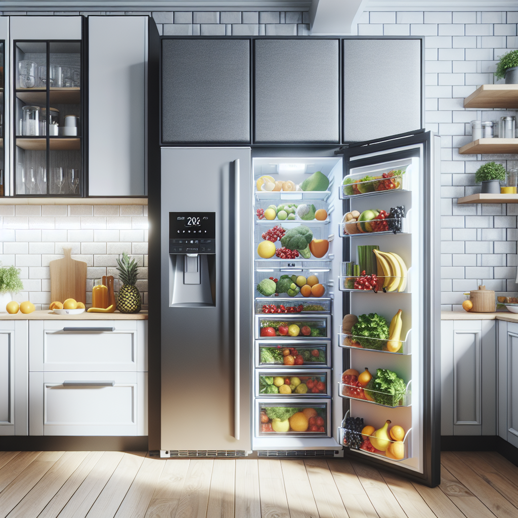Refrigerators with fresh and frozen food compartments