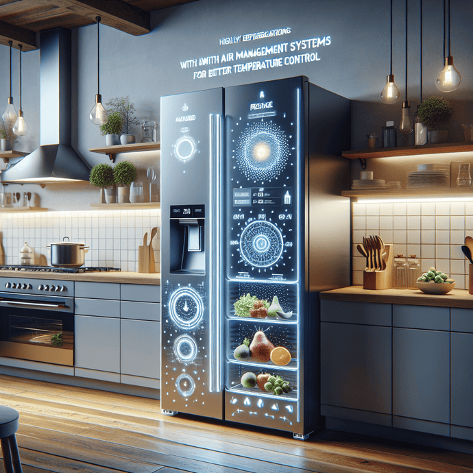 Refrigerators with air management systems for better temperature control