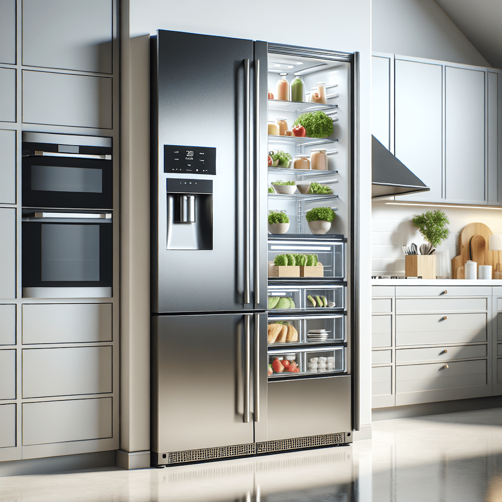 Refrigerators with fresh and frozen food compartments
