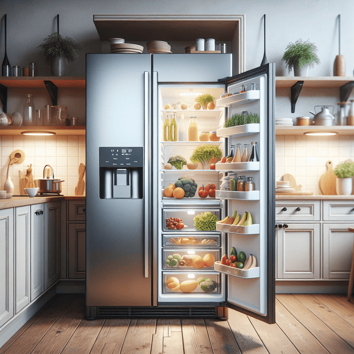 Refrigerators with fresh and frozen food compartments