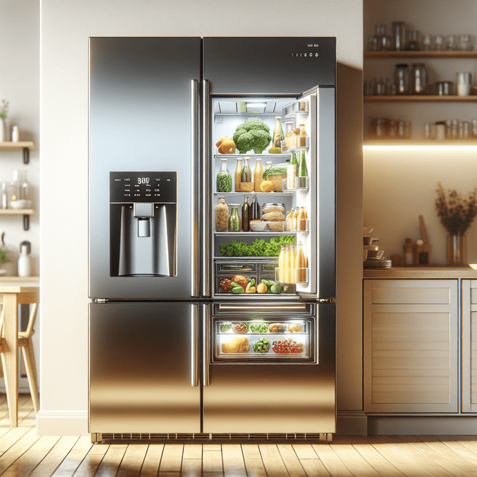 Refrigerators with fresh and frozen food compartments