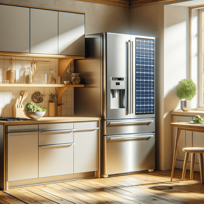 Refrigerators with integrated solar panels for higher efficiency