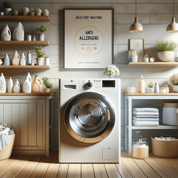 Washers with anti-allergen treatments for healthier washing