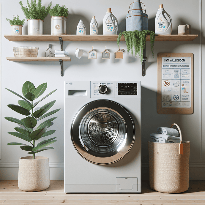Washers with anti-allergen treatments for healthier washing