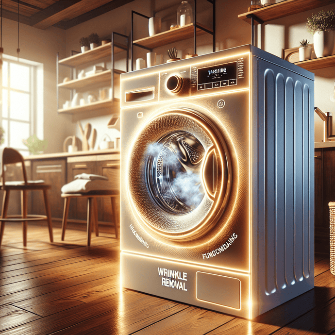 Washing machines with steam washing options for wrinkle removal