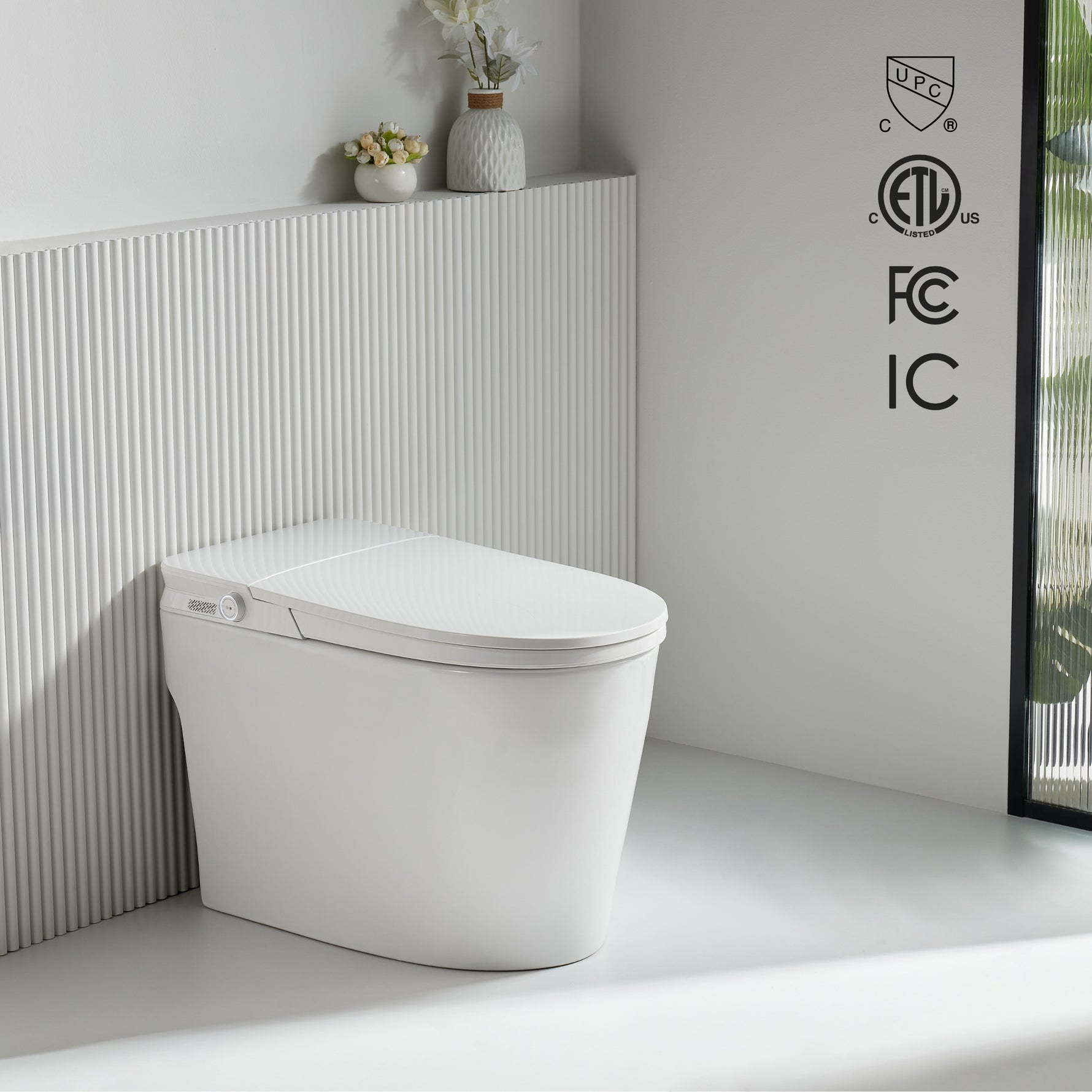 FORNO ACQUA Luxurious Smart Toilet. Includes Heated Seat, Auto Flush, Auto Lid, Powerful Flush, Ideal for Powder Rooms. - BonPrix Électroménagers