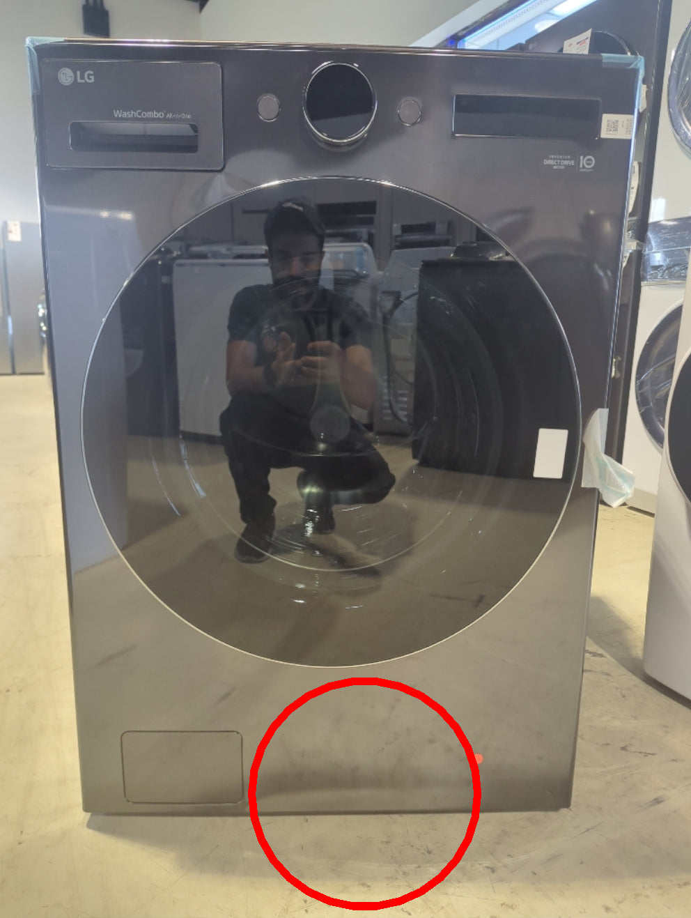 WM6998HBA - LAVEUSE SÉCHEUSE SUPERPOSÉES - LG - Tout en un - Électrique - Acier inoxydable noir - Boîte Ouverte