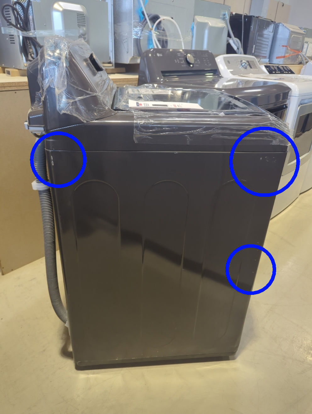 WT6105CM - WASHERS - LG - Top Loading - Grey - Open Box - BonPrix Électroménagers