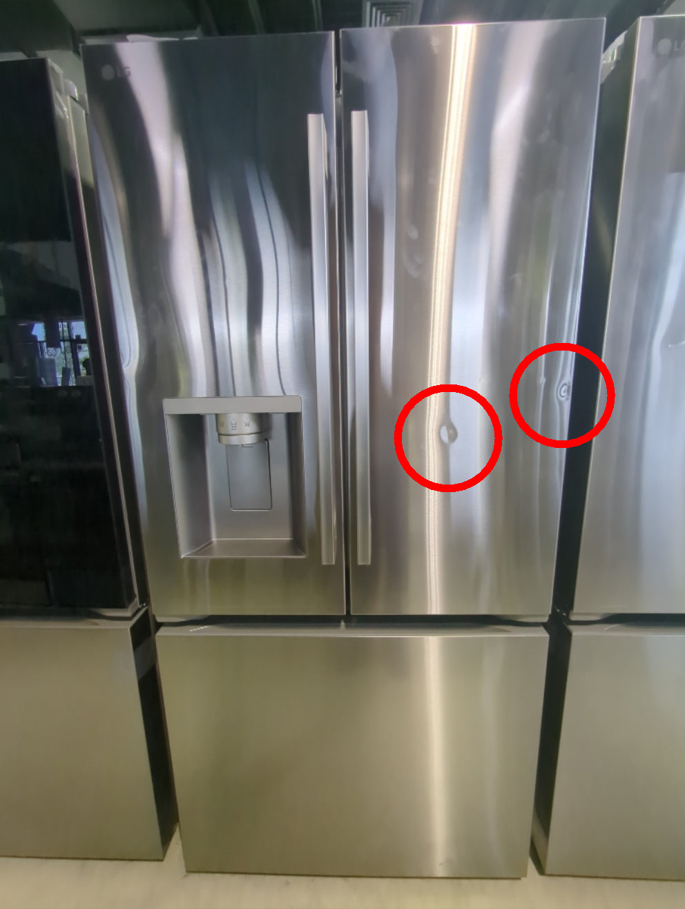 LF25H6330S - REFRIGERATORS - LG - French 3-Door - Stainless Steel - Open Box
