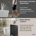 FORNO ACQUA Luxurious Smart Toilet. Includes Heated Seat, Auto Flush, Auto Lid, Powerful Flush, Ideal for Powder Rooms. - BonPrix Électroménagers