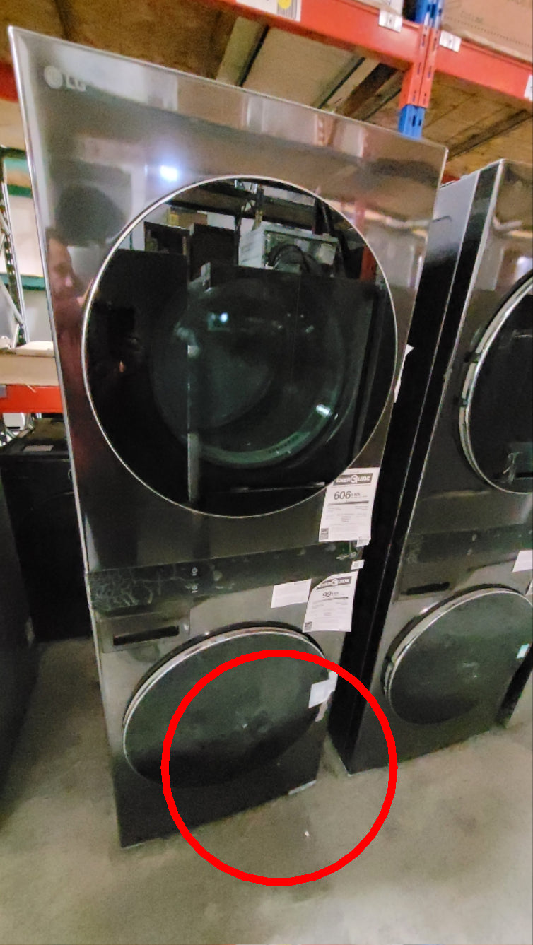 WKEX300HBA - LAUNDRY CENTERS - LG - Stacked Washer/Dryer - Electric - Black Stainless Steel - Open Box - BonPrix Électroménagers