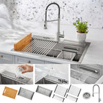 FORNO ACQUA MultiSINK kit with Integrated Waterfall Rinsing and Glass Washing Station.  Includes Chef Faucet and Accessories. - BonPrix Électroménagers