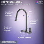 FORNO ACQUA 4 Function Waterfall  Pull-Down Kitchen Faucet Black