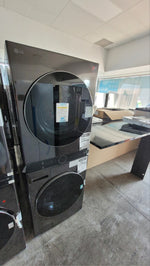 WKHC252HBA - LAUNDRY CENTERS - LG - Stacked Washer/Dryer - Electric - Black Stainless Steel - Open Box