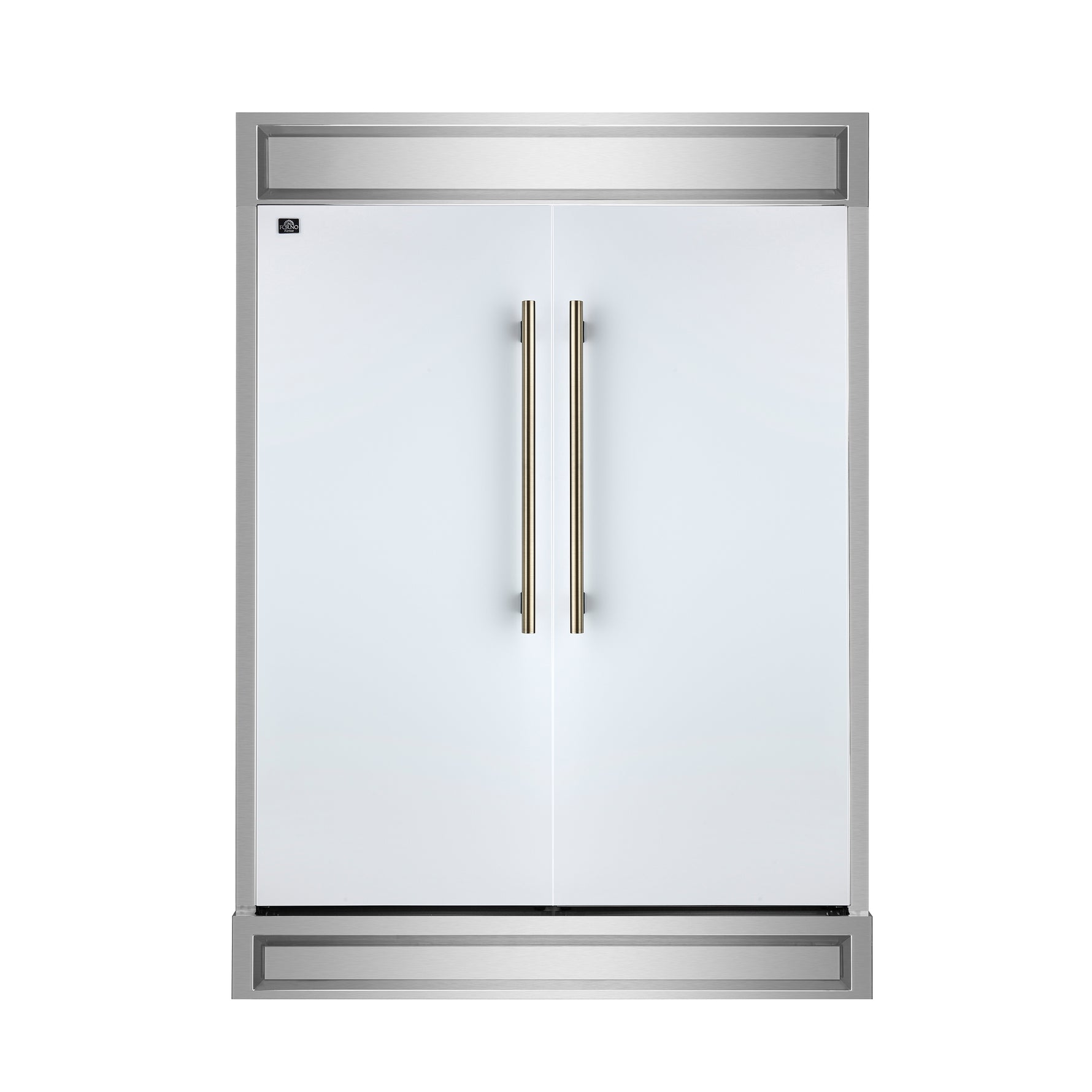Forno Maderno 2-28-Inch Wide Convertible Refrigerator/Freezer in White, Decorative Trim, 27.2 cu.ft, 84-Inch High, ENERGY STAR Certified - BonPrix Électroménagers