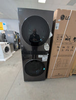 WKEX300HBA - LAUNDRY CENTERS - LG - Stacked Washer/Dryer - Electric - Black Stainless - Open Box
