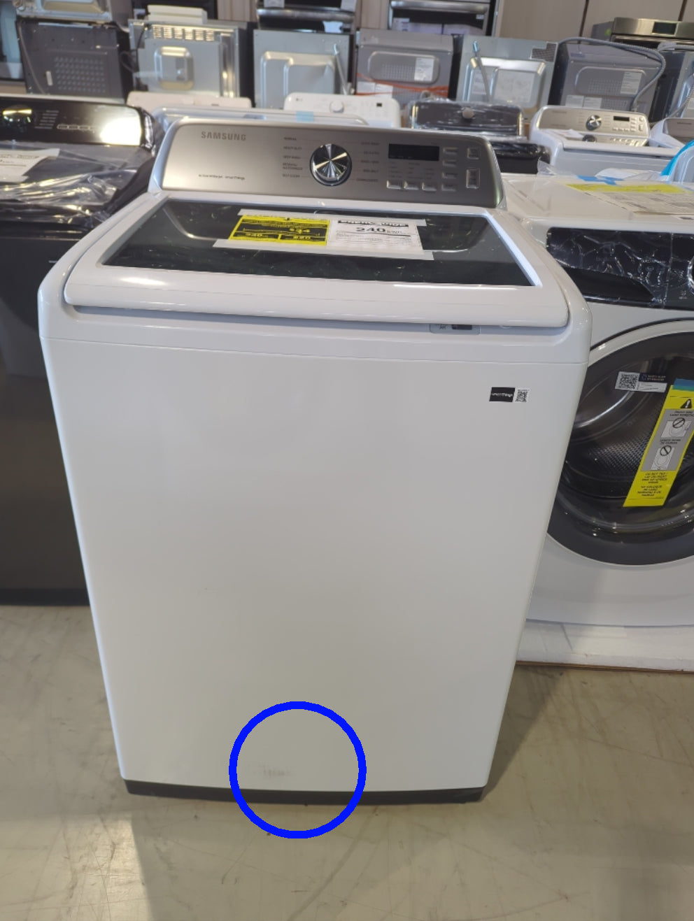 WA46CG3505AW - LAVEUSES - Samsung - Chargement Vertical - Blanc - Boîte Ouverte