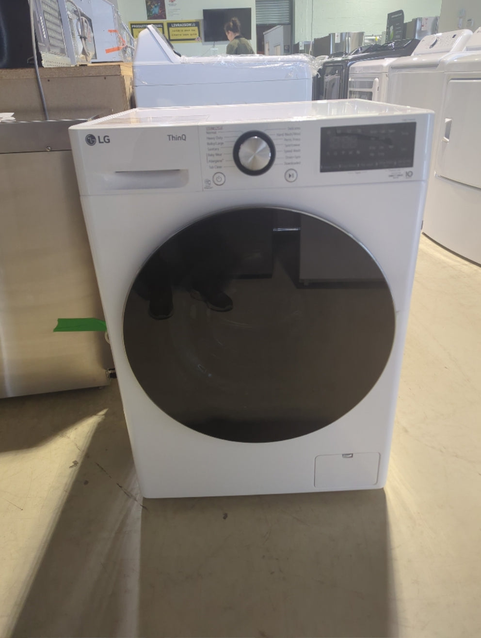 WM1455HWA - LAVEUSES - LG - À chargement frontal - Blanc - Boîte Ouverte