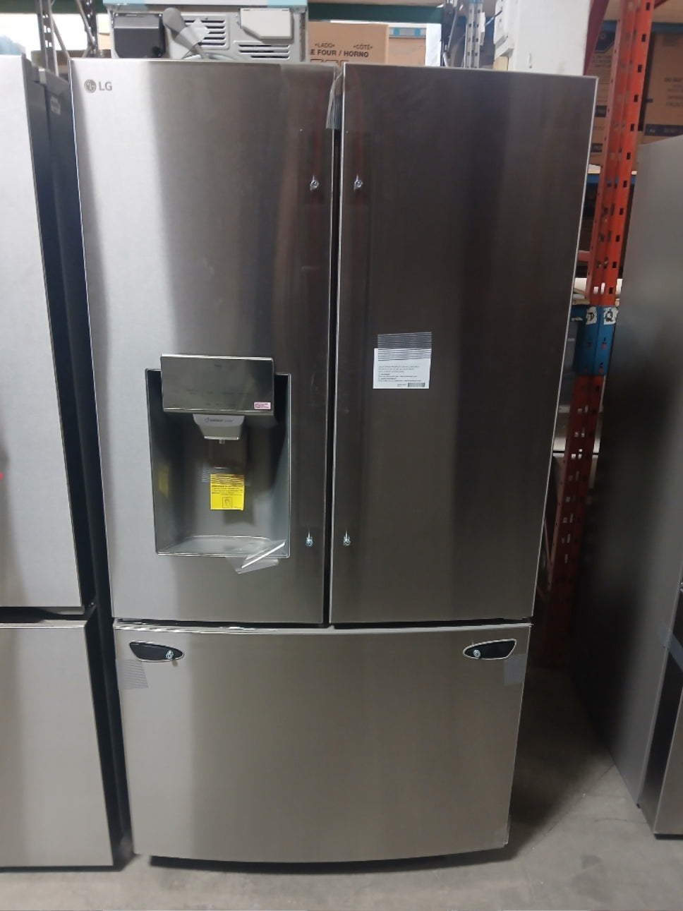 LRFS28XBS - REFRIGERATORS - LG - French 3-Door - Stainless Steel - Open Box - BonPrix Électroménagers