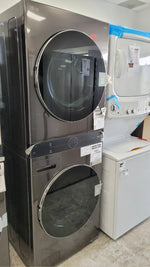 WKEX200HBA - LAVEUSE SÉCHEUSE SUPERPOSÉES - LG - Laveuse/sécheuse superposées - Électrique - Acier inoxydable noir - Boîte Ouverte