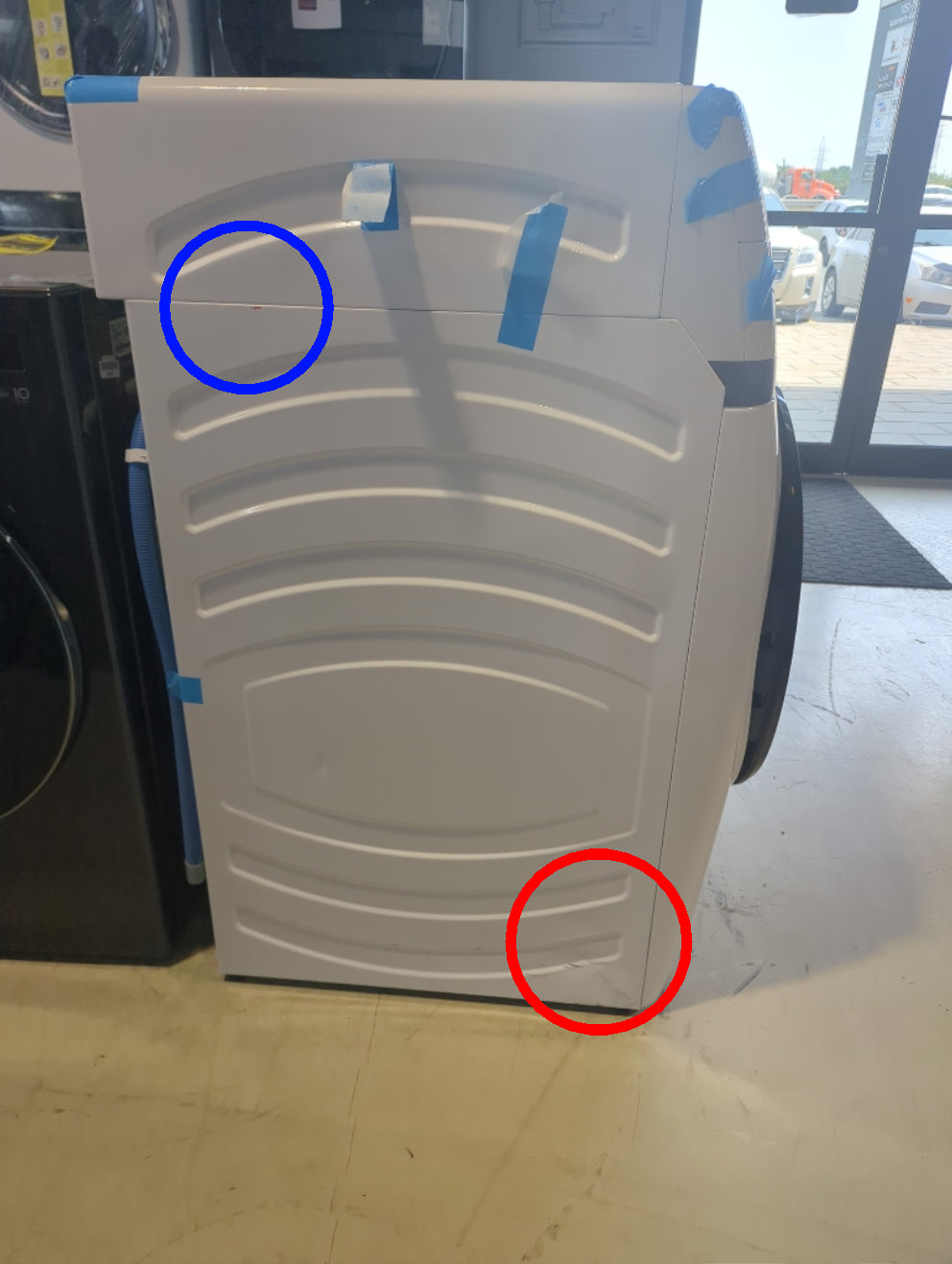 PFQ83HSLWWW - LAVEUSE SÉCHEUSE SUPERPOSÉES - Profil GE - Tout-en-un - Électrique - Blanc - Boîte Ouverte