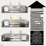 FORNO ACQUA 45 in. Drop-In/Undermount 3-Level Workstation Sink with Two Faucets & Glass Rinser - BonPrix Électroménagers