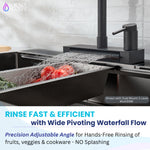 FORNO ACQUA 4 function pull-Down Waterfall Kitchen Faucet Black