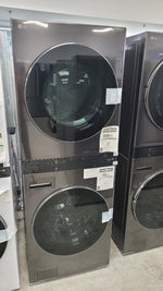 WKEX300HBA - LAUNDRY CENTERS - LG - Stacked Washer/Dryer - Electric - Black Stainless Steel - Open Box - BonPrix Électroménagers