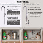 FORNO ACQUA 33 in. Drop-In/Undermount 40/60 Double Bowl Sink with Retractable Faucet & Waterfall - BonPrix Électroménagers