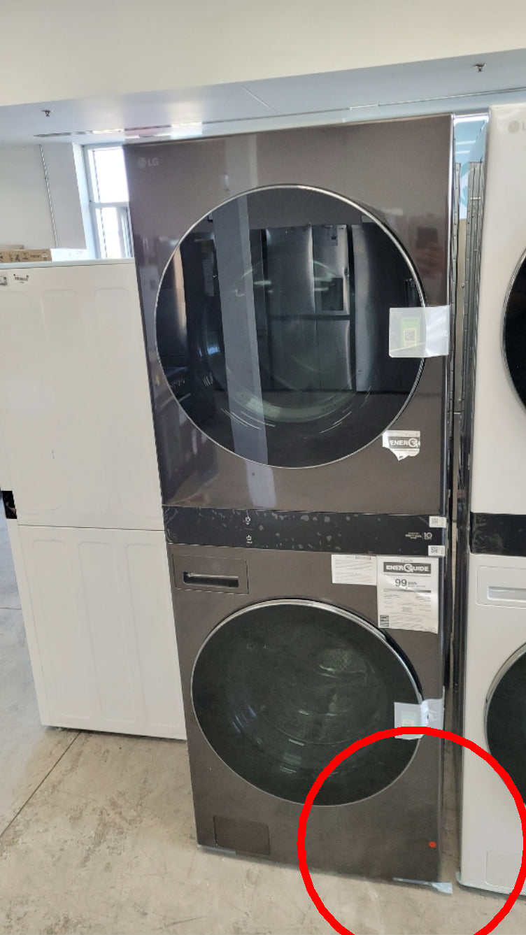 WKEX300HBA - LAUNDRY CENTERS - LG - Stacked Washer/Dryer - Electric - Black Stainless Steel - Open Box - BonPrix Électroménagers