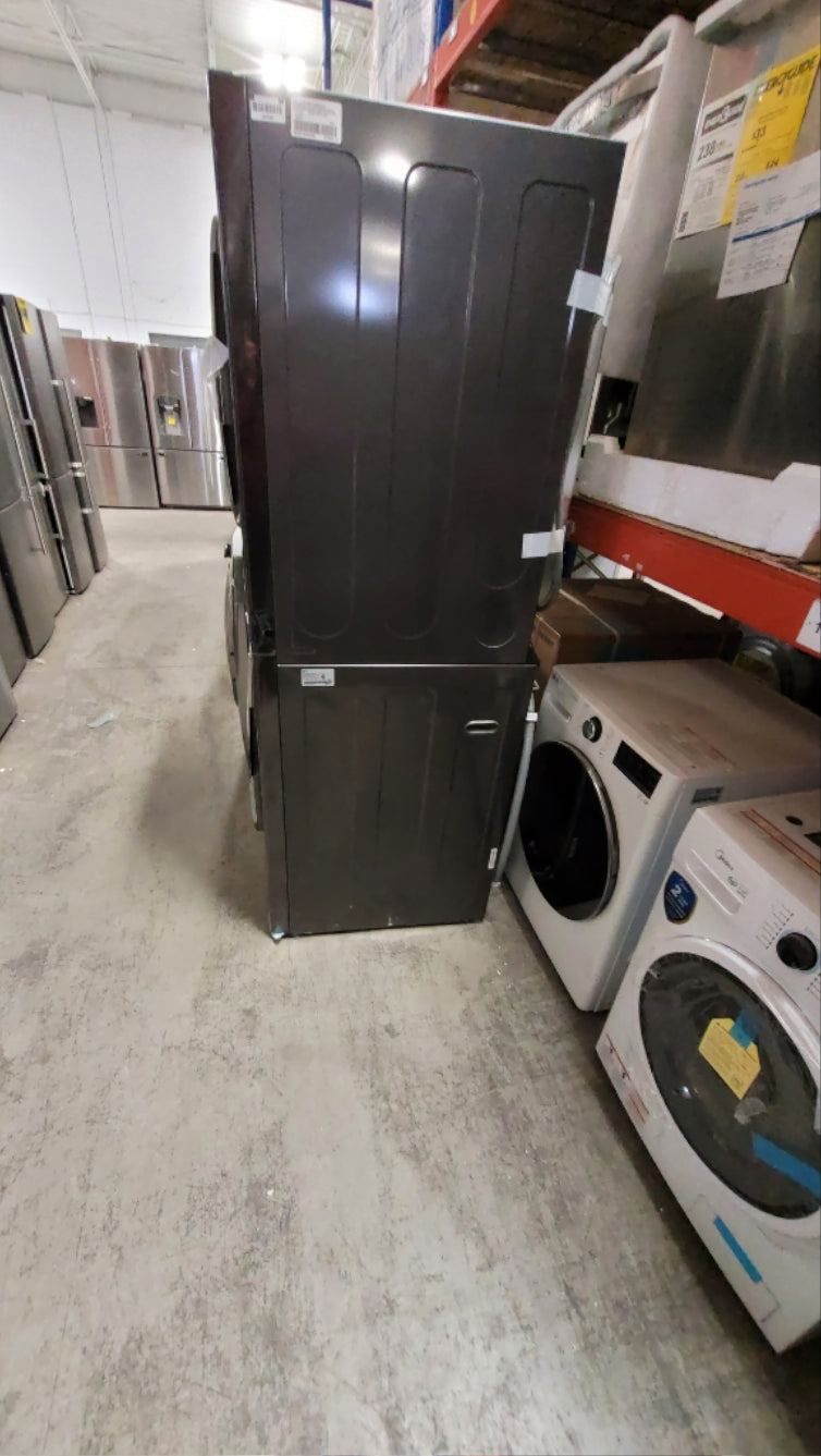 WKEX300HBA - LAUNDRY CENTERS - LG - Stacked Washer/Dryer - Electric - Black Stainless Steel - Open Box - BonPrix Électroménagers