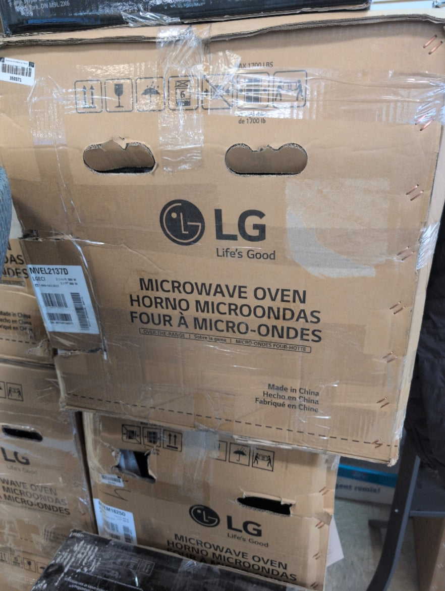 MVEL2137D - MICROWAVES OVENS - LG - Over-The-Range - Black Stainless - Open Box