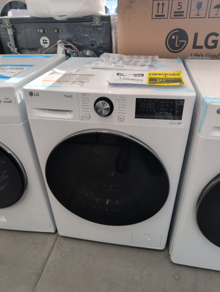 WM1455HWA - WASHERS - LG - Front Loading - White - Open Box - BonPrix Électroménagers