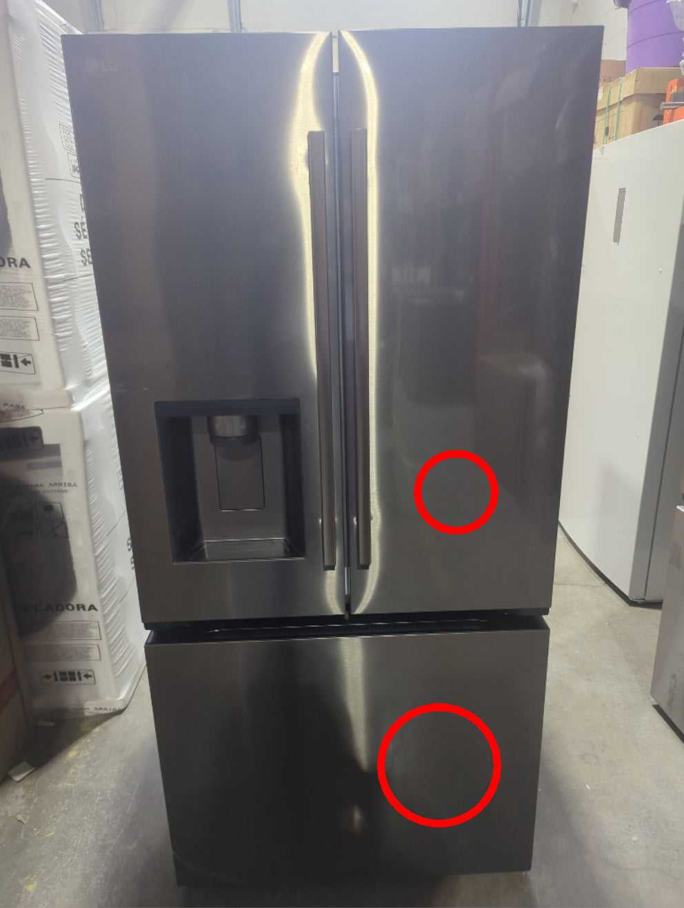 LF25H6330D - REFRIGERATORS - LG - French 3-Door - Stainless Steel - Open Box - BonPrix Électroménagers