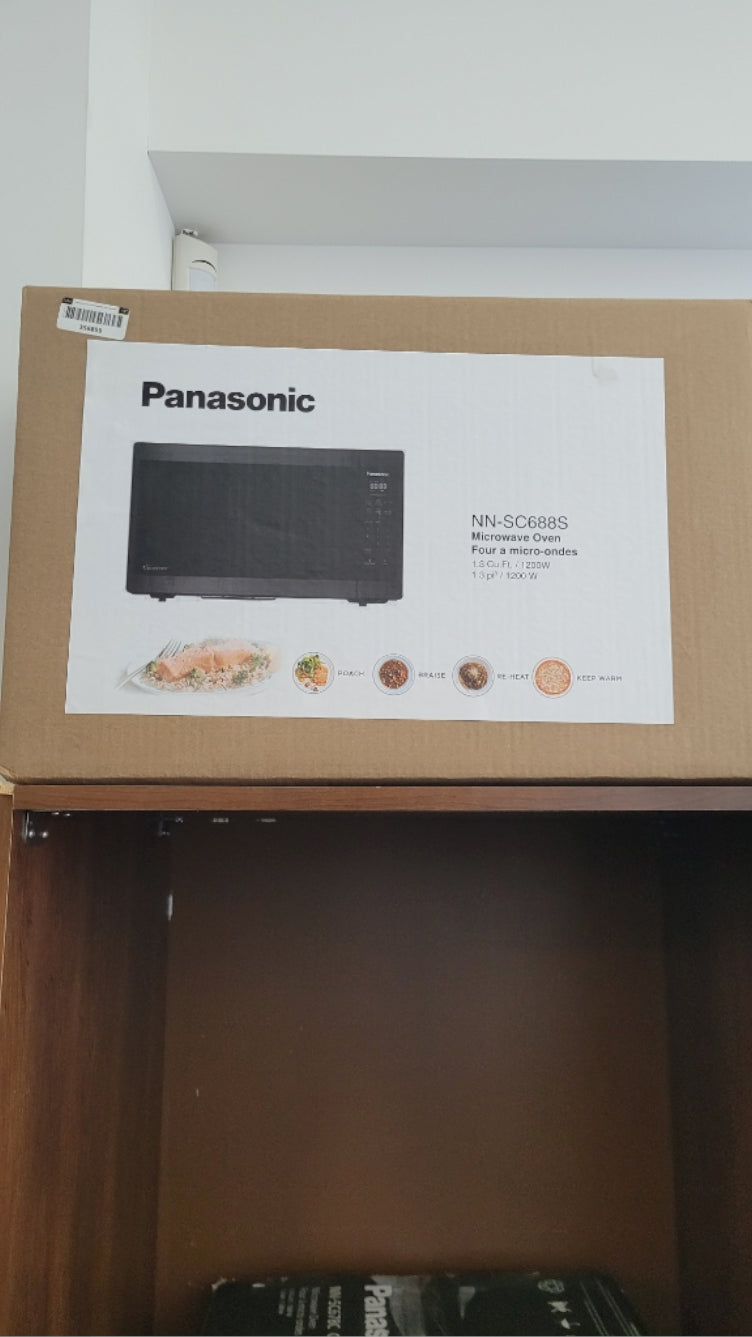 NNSC688SC - MICROWAVES OVENS - Panasonic - Countertop - Black Stainless - Open Box - BonPrix Électroménagers