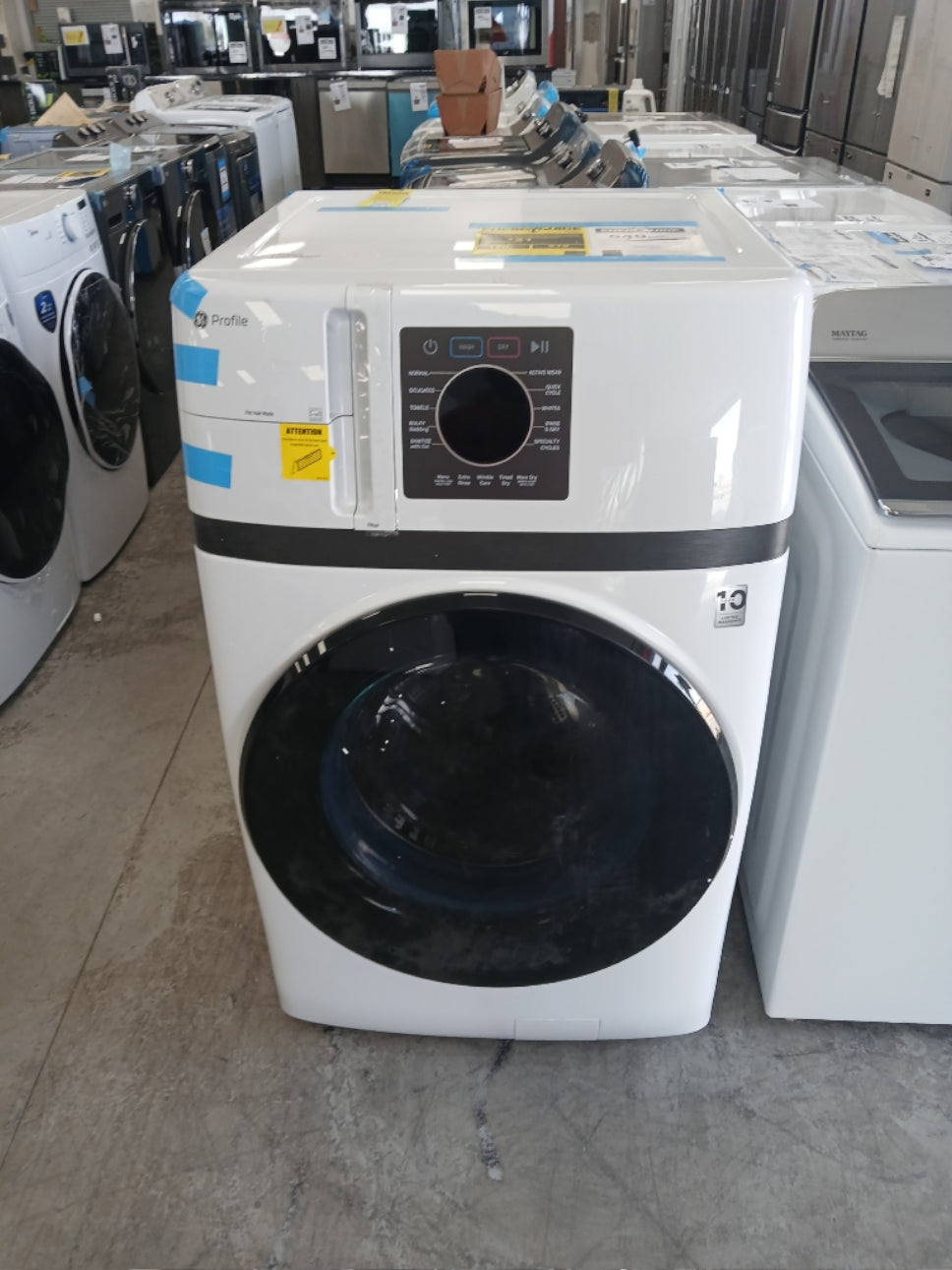 PFQ83HSLWWW - LAUNDRY CENTERS - GE profile - All-In-One - Electric - White - Open Box - BonPrix Électroménagers