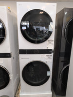 WKE100HWA - LAUNDRY CENTERS - LG - Stacked Washer/Dryer - Electric - White - Open Box - BonPrix Électroménagers
