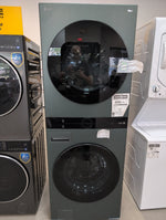 WKEX200HGA - LAVEUSE SÉCHEUSE SUPERPOSÉES - LG - Laveuse/sécheuse superposées - Électrique - Vert nature - Boîte Ouverte