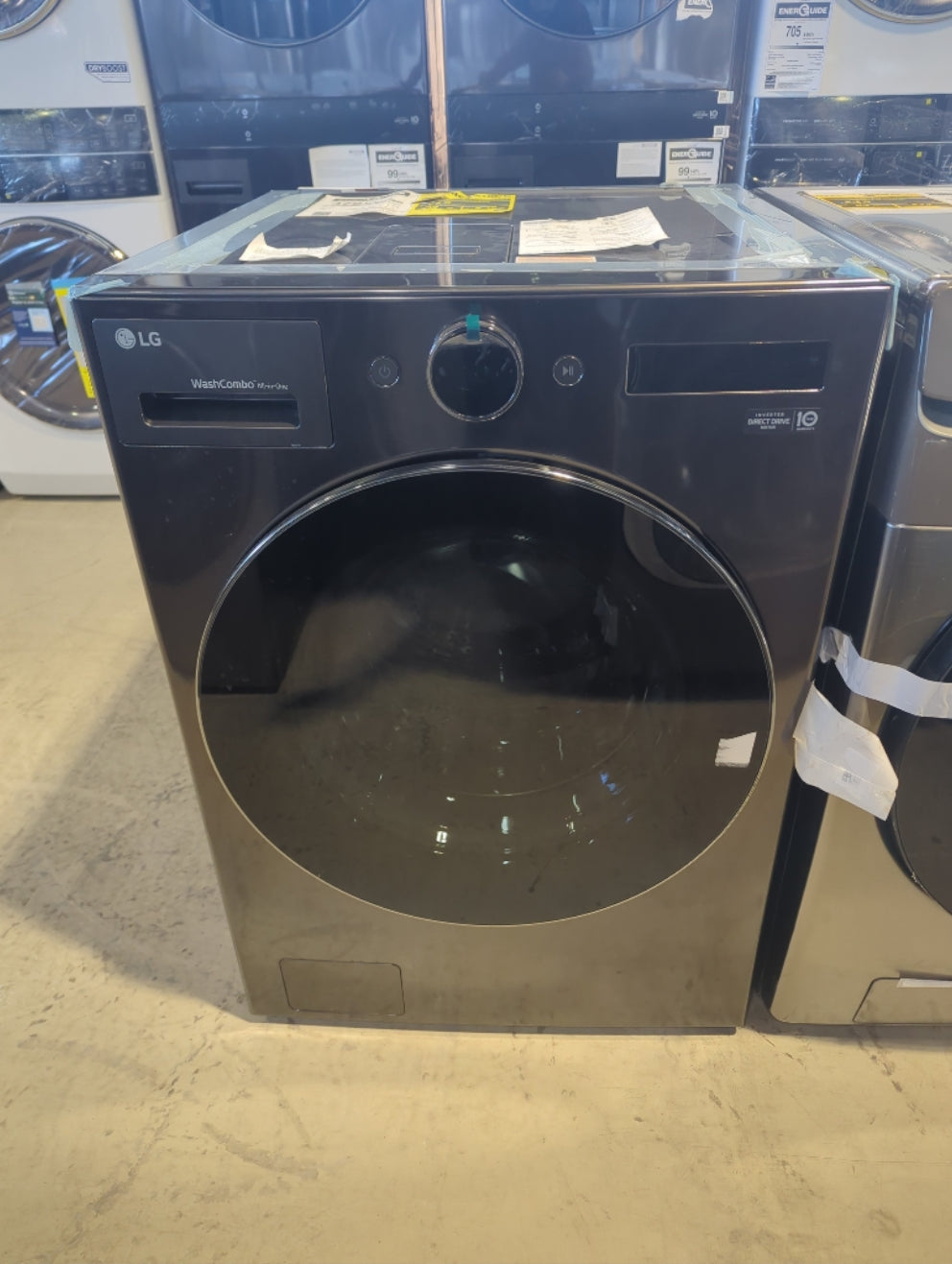 WM6998HBA - LAUNDRY CENTERS - LG - All-In-One - Electric - Black Stainless Steel - Open Box - BonPrix Électroménagers