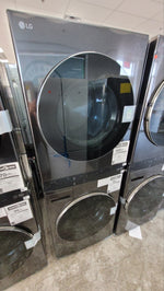 WKEX300HBA - LAUNDRY CENTERS - LG - Stacked Washer/Dryer - Electric - Black Stainless Steel - Open Box