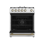 Forno Leonardo Espresso 30-Inch White Gas Range, 5 Burners, 39,500 BTU, 5 cu.ft Convection Oven - BonPrix Électroménagers