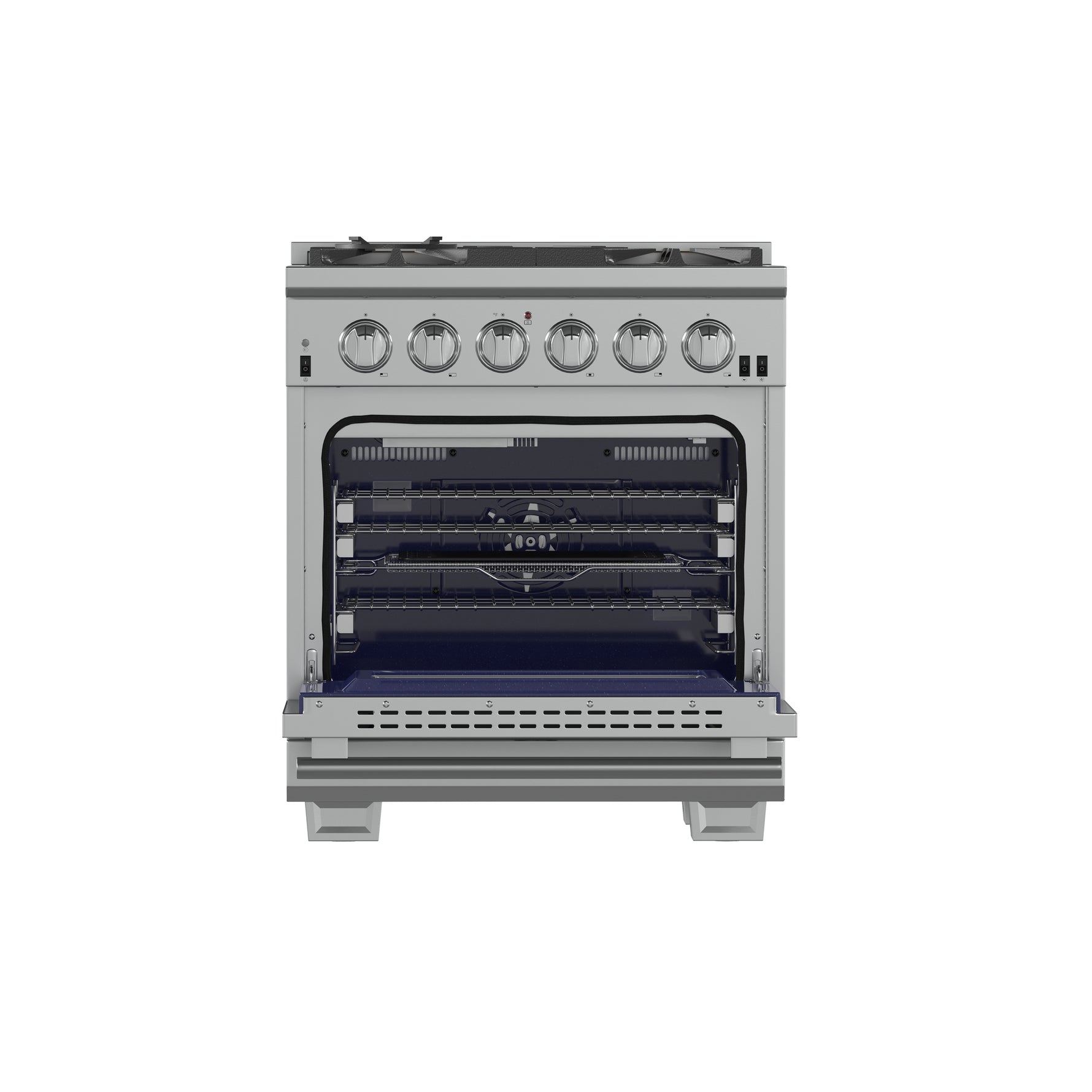Forno Capriasca 30-Inch Freestanding Gas Range, 4 Burners, True Convection Oven - BonPrix Électroménagers